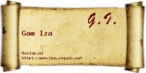 Gam Iza névjegykártya